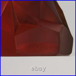 Limited edition Amber Glass Sculpture based on a Knight Chess Piece by Daum
