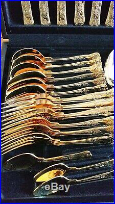 Limited edition, Gold Plated, Viners 44 piece cutlery/canteen set