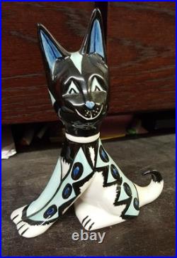 Lorna Bailey CAT signed in BLUE Limited Edition 27/50 open day piece