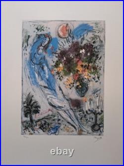 Marc Chagall Signed Love by the Moon Certificate SPADEM Paris