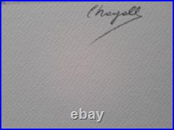 Marc Chagall Signed Love by the Moon Certificate SPADEM Paris