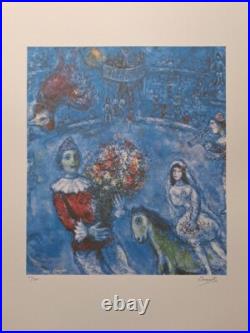 Marc Chagall Signed The Blue Circus Certificate SPADEM Paris