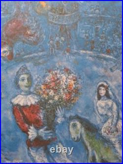 Marc Chagall Signed The Blue Circus Certificate SPADEM Paris