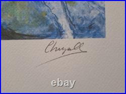Marc Chagall Signed The Blue Circus Certificate SPADEM Paris