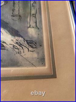 Marc Chagall The Marriage Licensed Restrike Etching Aquatint With Authentication