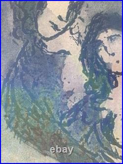 Marc Chagall The Marriage Licensed Restrike Etching Aquatint With Authentication