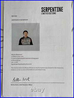 Marina Abramovic Abramovic 512 Hours Signed Numbered Limited Edition Print /100