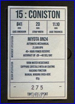 Marloe Coniston automatic 41mm, Limited Edition of 300, in Excellent Condition