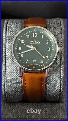 Marloe Haskell Field Standard Green Watch, Manual Wind, Swiss, New Cond, Full Set