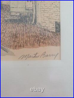Martin Barry Limited Edition Print 13/150 Cornhill St. 23×19 Home Decor Art
