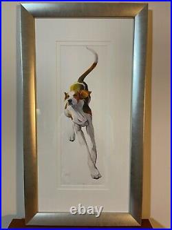 Mary Ann Rogers Framed Print, Limited Edition 424 of 500, Signed Foxhound II