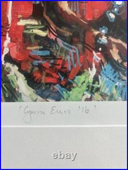 Meirion Jones Cymru Euro'16 Limited Edition Signed Print 2/20 Framed