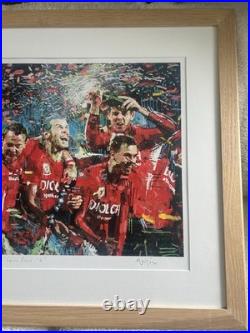 Meirion Jones Cymru Euro'16 Limited Edition Signed Print 2/20 Framed