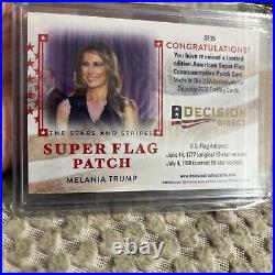 Melania Trump Super American Flag Patch Card Decision 2020 Limited Edition Rare