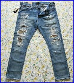Men Polo Ralph Lauren Distressed Patch Slim Fit Camo Jeans Ltd Edition