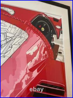 Michel Raimon Ferrari Type 512S Signed Framed Print Limited Edition of 250