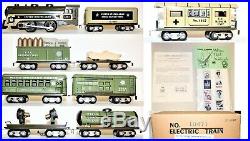 Mintish RARE Modern MARX US ARMY Train Set with Special Sign Boards -9 PIECE Set