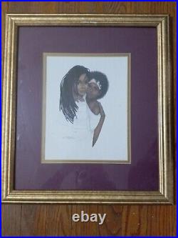Mothers Love by Dexter Griffin signed Printed Matted and Framed vintage