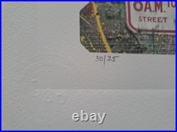 Mr. Brainwash Signed Girl with a Red Heart Balloon Collectable Lithograph