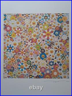 Murakami Takashi Signed Field of Smiling Flowers Certificate