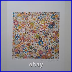 Murakami Takashi Signed Field of Smiling Flowers Certificate