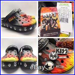 NEW Bayaband KISS Crocs Mens Shoes Size 8M Limited Edition memorabilia 5-Pieces