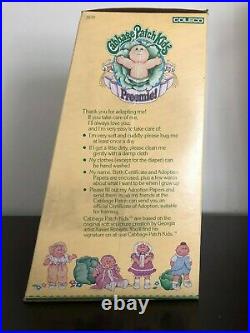 NIB Vintage Cabbage Patch Kids Doll 1985 Mac Jamey Preemie w Birth Certificate