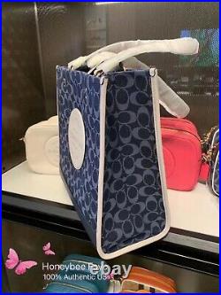 NWT Coach Dempsey Tote In Signature Jacquard And Coach Patch c2823