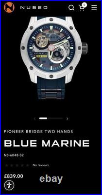 Nubeo Watch PIONEER BRIDGE TWO HANDS BLUE MARINE NB-6048-02