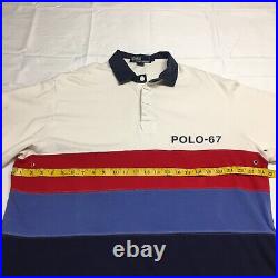 OG Vtg 90s Polo Ralph Lauren CP93 Colorblock Rugby Shirt Mens Large Hi Tech 92