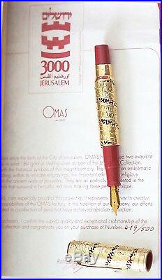 Omas Jerusalem 18k Gold 3000 Years Limited Edition 1996/ 500 Pieces