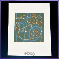 Original Limited Edition Abstract Linoprint On Paper Signed by Artist VGC