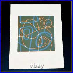 Original Limited Edition Abstract Linoprint On Paper Signed by Artist VGC