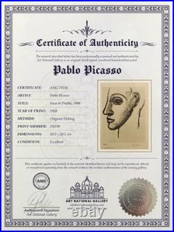 Pablo Picasso Hand-Signed Original Print With COA and +$3,500 USD Appraisal