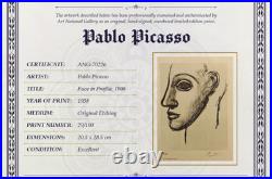 Pablo Picasso Hand-Signed Original Print With COA and +$3,500 USD Appraisal