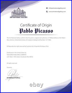 Pablo Picasso Hand-Signed Original Print With COA and +$3,500 USD Appraisal
