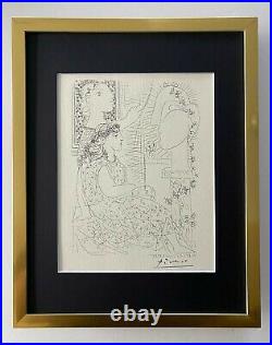 Pablo Picasso Vintage 1956 Signed Lithograph Matted to 11x14 Ltd. Edition^