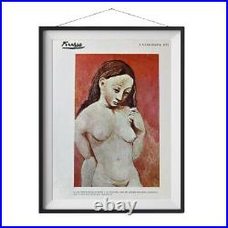 Pablo Picasso Vintage Original Color Plate Print Nude on Red, Limited Edition