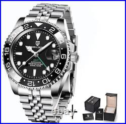 Pagani Design Luxury GMT Stainless Steel New Watch Sapphire Glass Mechanical New