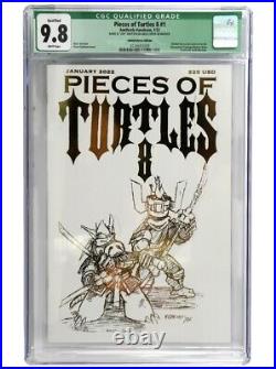 Pieces Of Turtles 8 #1 CGC 9.8 Kickstarter Gold Edition Signed Dave Sim TMNT