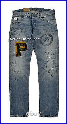 Polo Ralph Lauren Limited Edition Sullivan P Patch Varsity Graffiti Jeans New