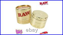 RAW Ethereal Gold Plated Grinder Limited Edition 4-Piece Metal 63mm Tracked UK
