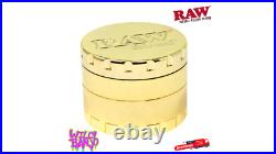 RAW Ethereal Gold Plated Grinder Limited Edition 4-Piece Metal 63mm Tracked UK