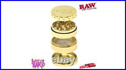 RAW Ethereal Gold Plated Grinder Limited Edition 4-Piece Metal 63mm Tracked UK