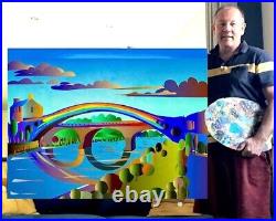 Rainbow Bridge. Giclee Signed Canvas. 40x60cm by Christopher Langley