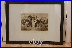 Rare Limited Edition, c1900 Print In Antique Frame of PEACE, by William STRUTT