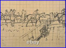 Rare MAURICE BRIANCHON (1899-1979) signed Ltd Ed Litho At the Races 30/100