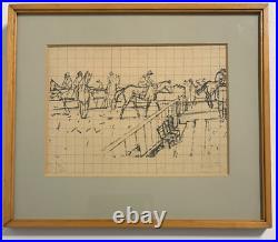 Rare MAURICE BRIANCHON (1899-1979) signed Ltd Ed Litho At the Races 30/100