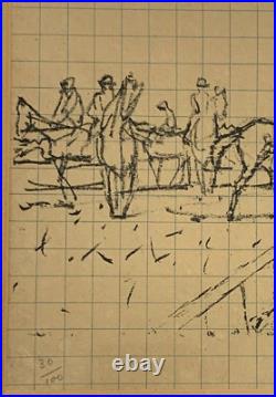 Rare MAURICE BRIANCHON (1899-1979) signed Ltd Ed Litho At the Races 30/100