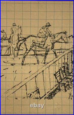 Rare MAURICE BRIANCHON (1899-1979) signed Ltd Ed Litho At the Races 30/100